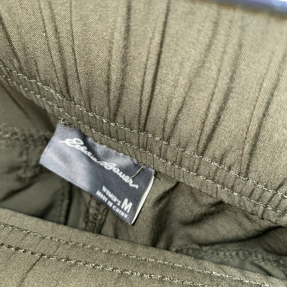 Eddie Bauer Womens Green Hiking Ankle Pants Atheltic‎ Wind Thin Medium